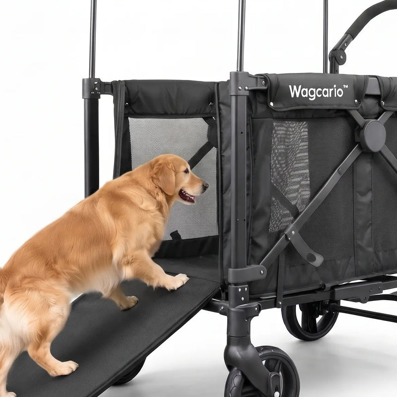 Spacious pet stroller cabin